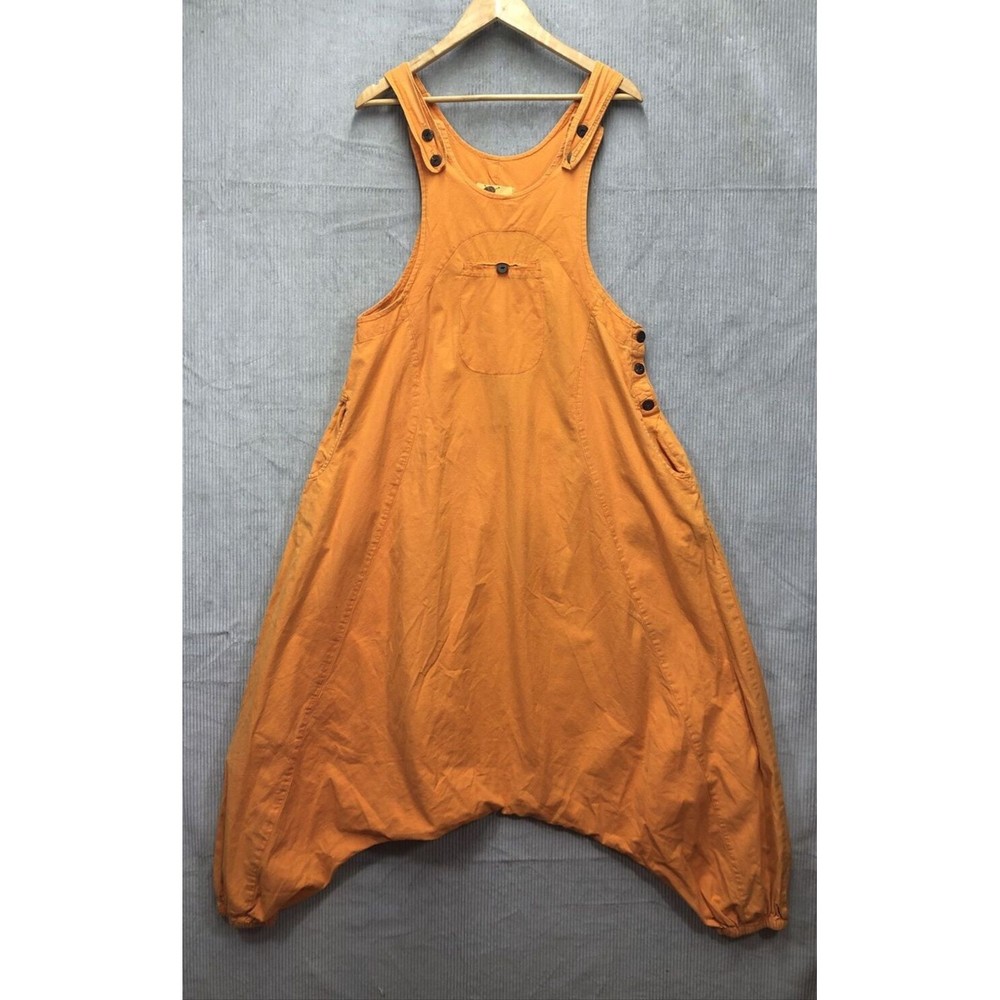 Himalaya Handmade Harem Jumpsuit Overall Orange L/XL Boho Hippie Grunge Romper